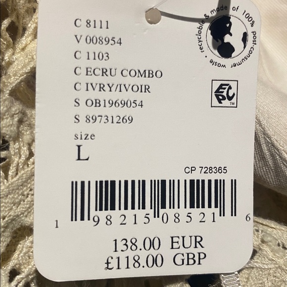 Free People Battenburg Vest Size Large NWT - Picture 16 of 16